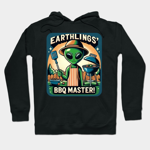 Earthlings Collection - Alien BBQ Master Hoodie by Doming_Designs